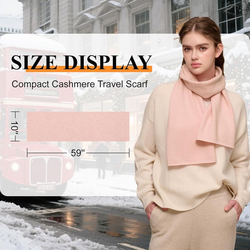 NUOHEMULE Store Luxury 100% Cashmere Scarf for Women & Men, 59''x10'' Extra Warm Winter Scarf, Blanket Scarves in Premium Gift Box - Image 3